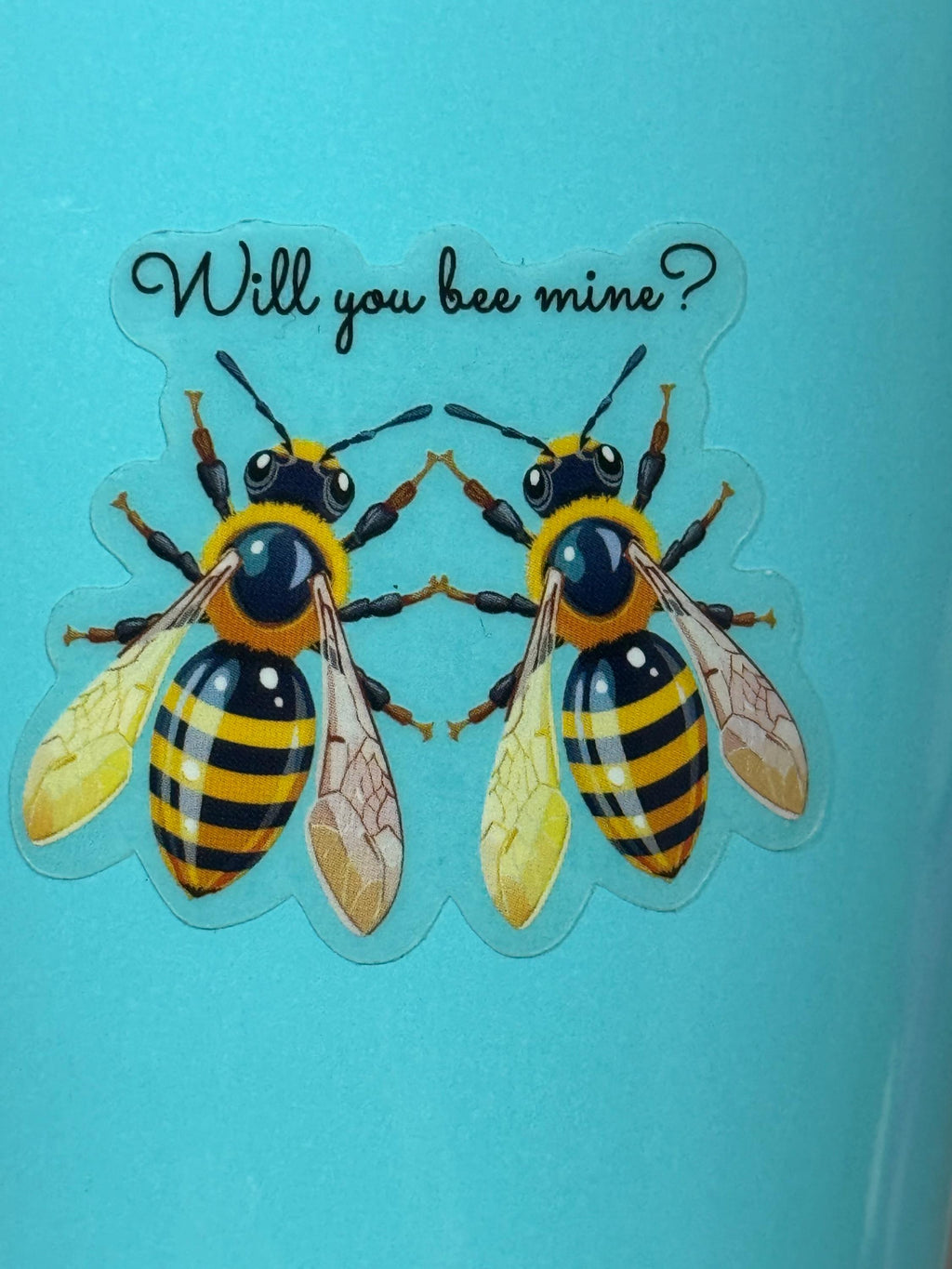 Will you Bee mine? Clear Sticker