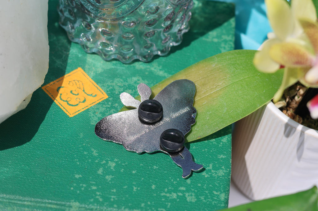 Glow-in-the-Dark Luna Moth Enamel Pin