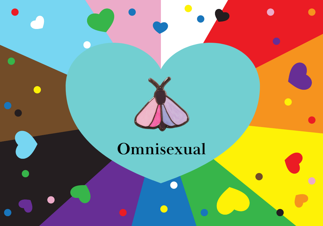 Pearl Pride Flag Moth Enamel Pins - Blinque's Original Design