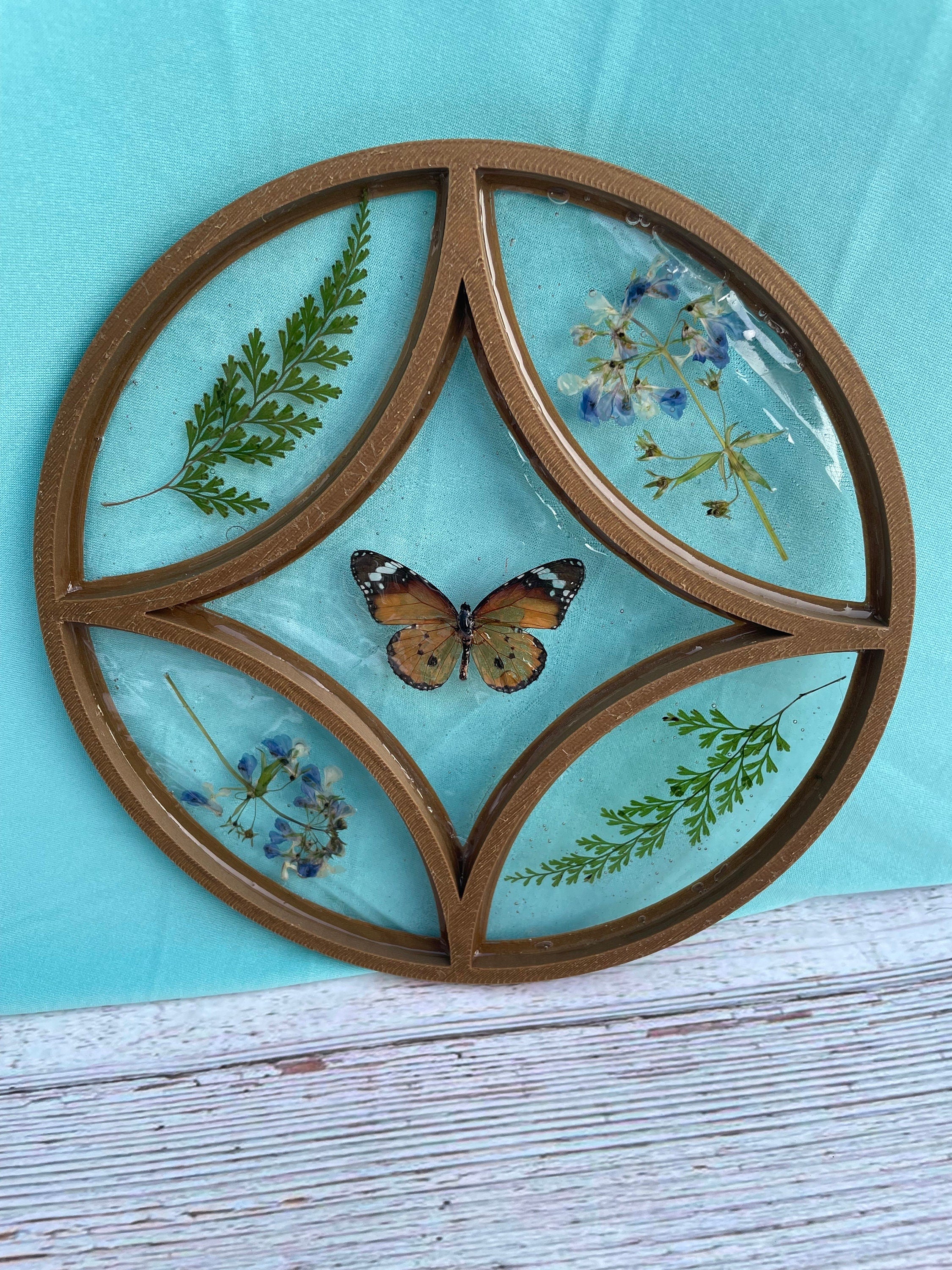 Round Framed Butterfly Window
