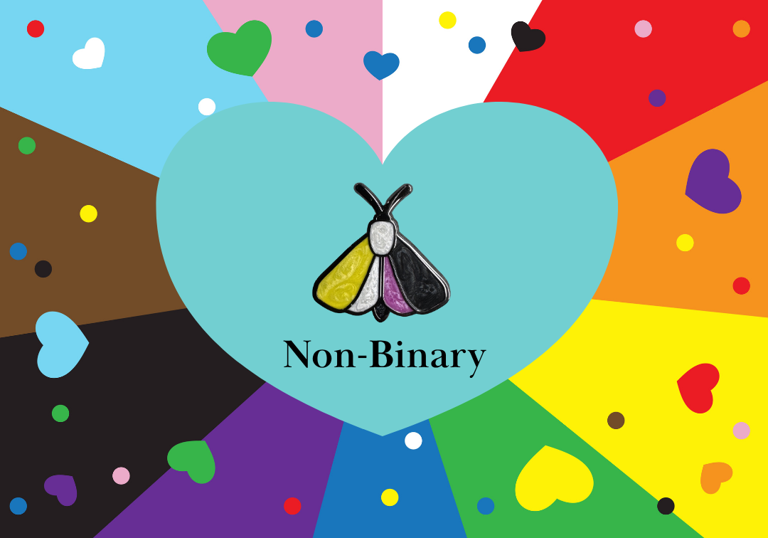 Pearl Pride Flag Moth Enamel Pins - Blinque's Original Design