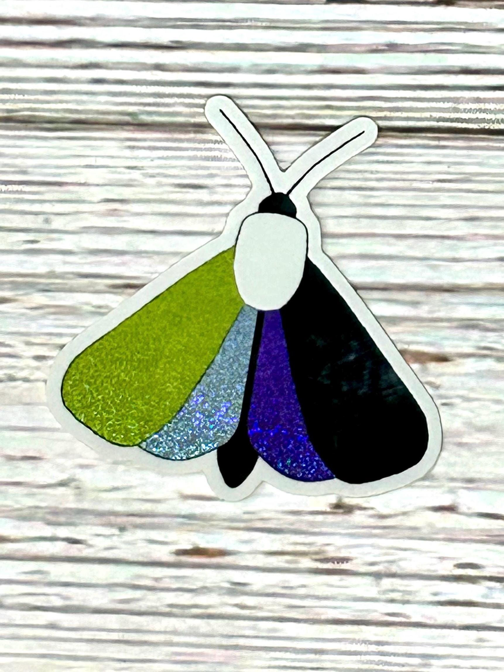 Holographic Pride Flag Moth Stickers