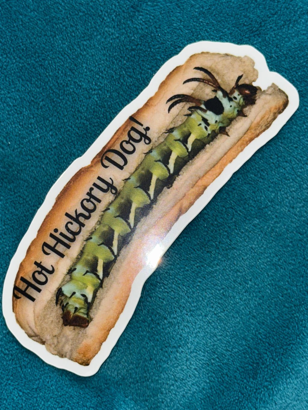 Hot Hickory Dog! Glossy Vinyl Sticker
