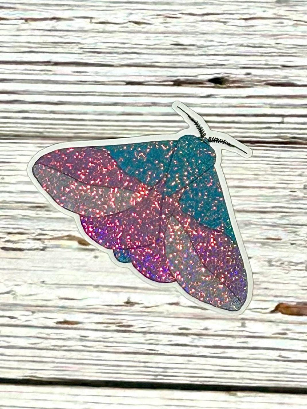 Holographic Pride Flag Moth Stickers