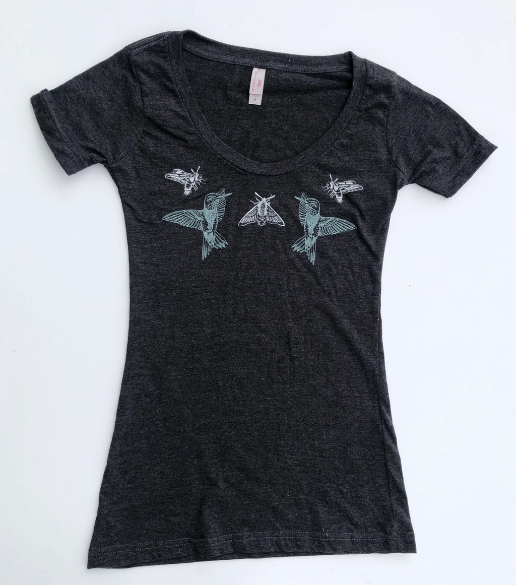 Solstice Handmade Hummingbirds Scoopneck Shirt