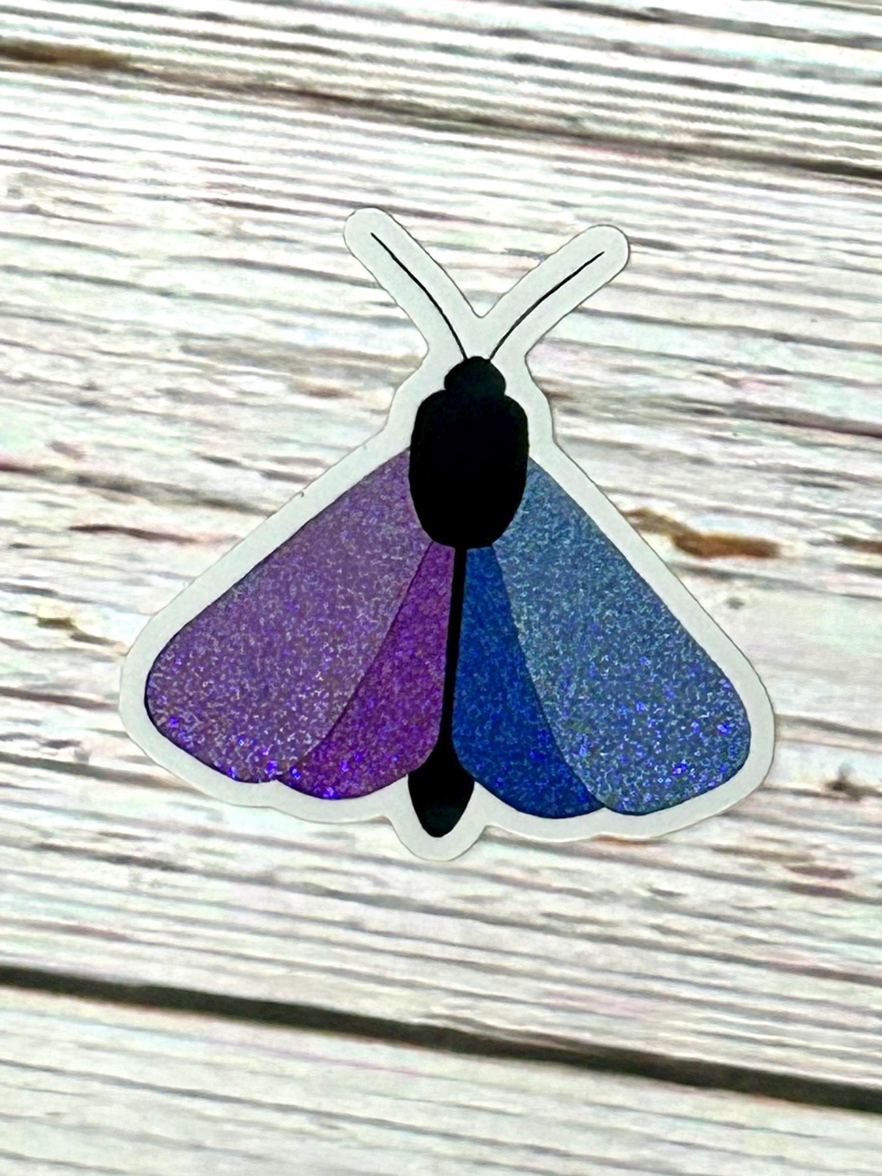 Holographic Pride Flag Moth Stickers