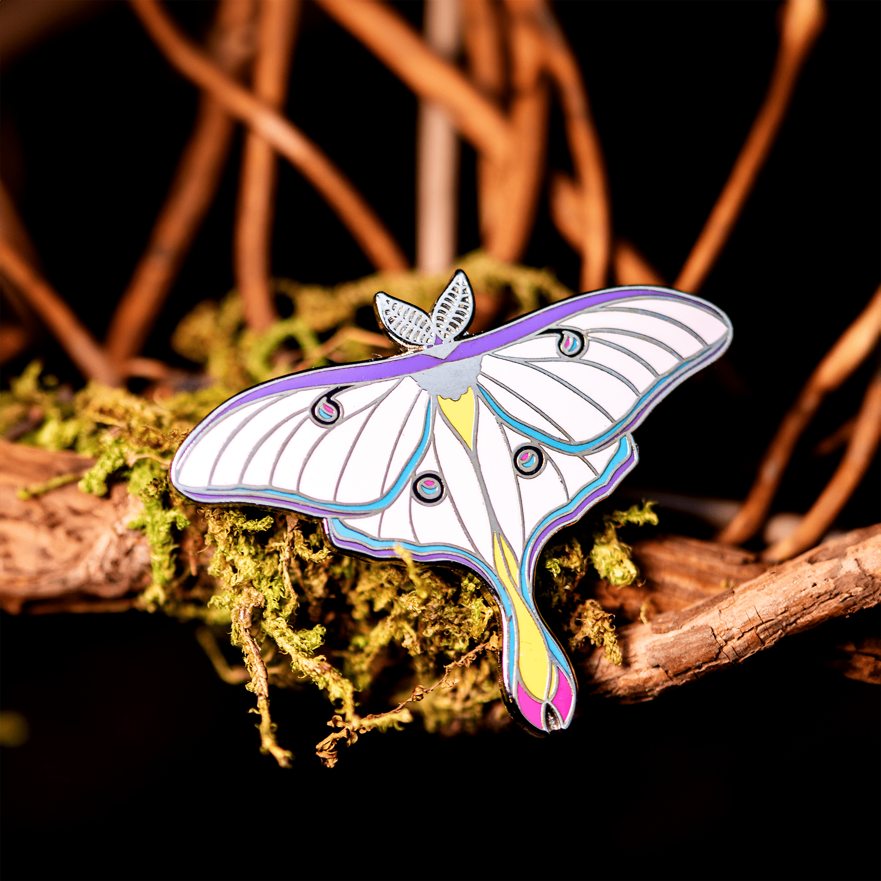 Luna Moth Enamel Pin | "Dollhouse"